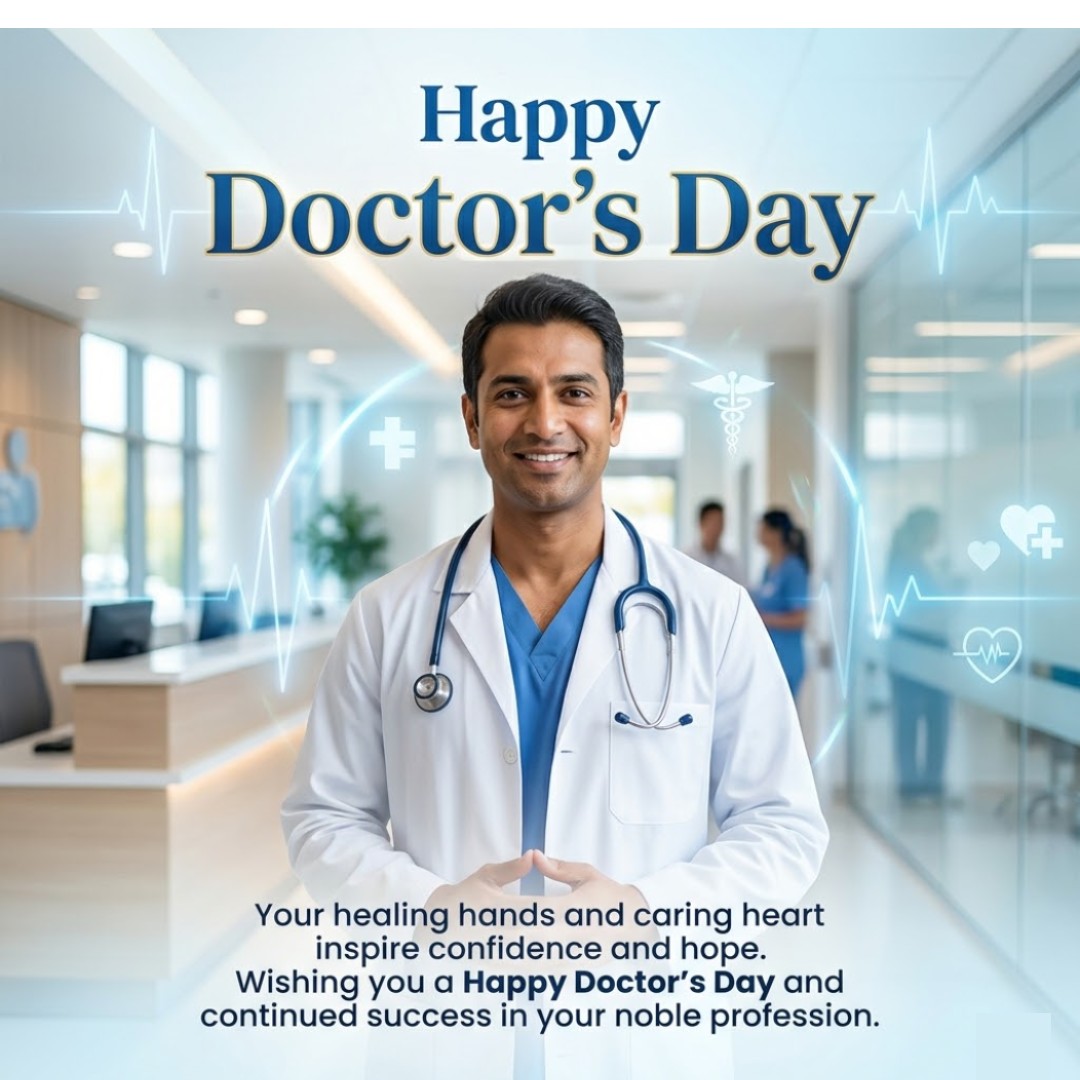 Your healing hands and caring heart inspire confidence and hope. Wishing you a Happy Doctor's Day and continued success in your noble profession.
